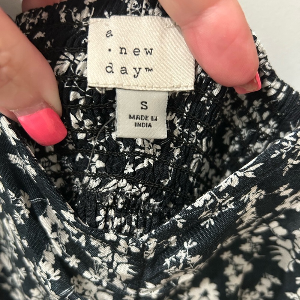 A New Day Black and Cream Floral Maxi Dress - Picture 12 of 14